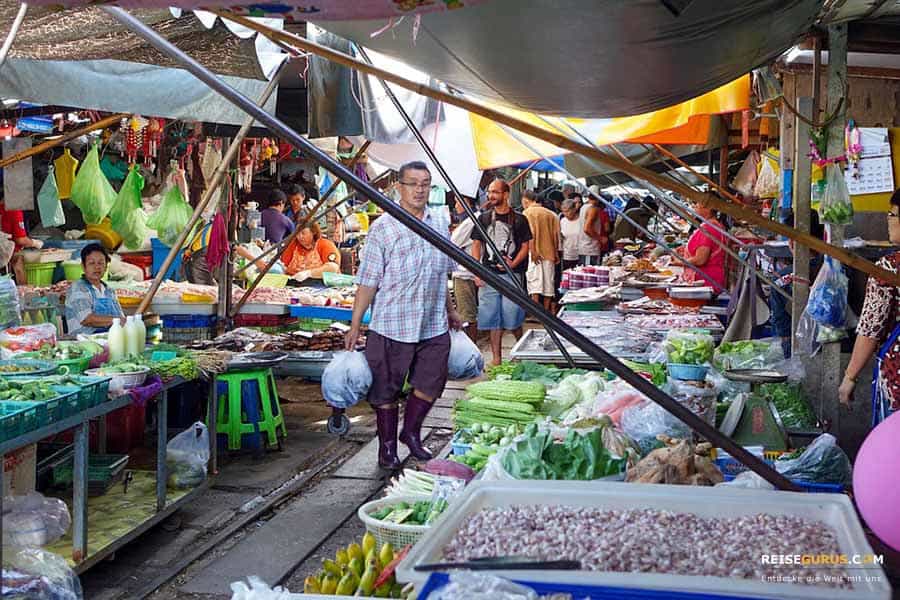 Maeklong Railway Market Food
